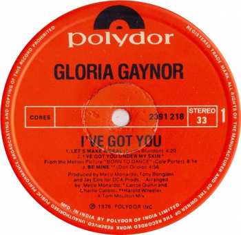 LP Gloria Gaynor: I've Got You