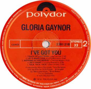 LP Gloria Gaynor: I've Got You