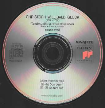CD Christoph Willibald Gluck: Don Juan / Semiramis - Ballet Pantomimes