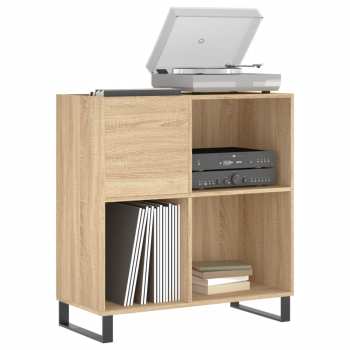 Audiotechnika Goka Skříňka na LP desky a audiotechniku - železné nohy Dub sonoma (831783)