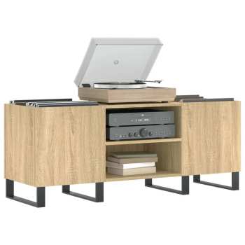 Audiotechnika Goka Skříňka s přihrádkami na LP desky a audiotechniku - železné nohy Dub sodoma (831687)