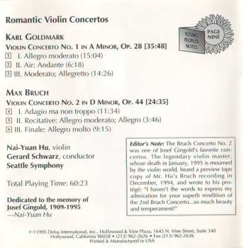 CD Max Bruch: Romantic Violin Concertos