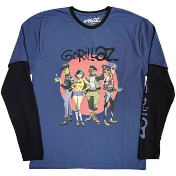 Merch Gorillaz: Layered Long Sleeve Tričko Group Circle Rise