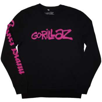  Gorillaz: Gorillaz Unisex Sweatshirt: Craker Island Pazuzu Spiral (back & Sleeve Print) (x-large) XL