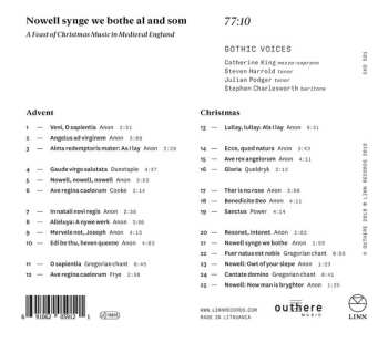 CD Gothic Voices: Nowell Synge We Bothe Al And Som: A Feast Of Christmas Music In Medieval England