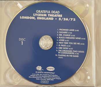 4CD The Grateful Dead: Lyceum Theatre London • England 5/26/72