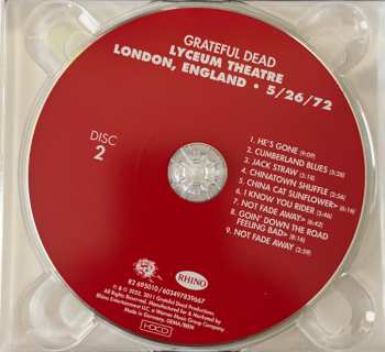 4CD The Grateful Dead: Lyceum Theatre London • England 5/26/72