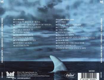 2CD Great White: Hooked + Live In New York LTD