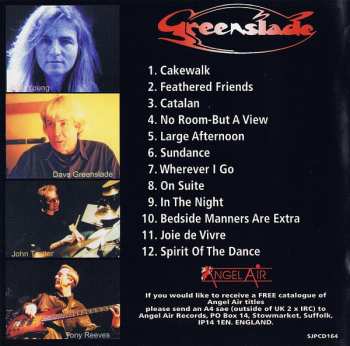 CD Greenslade: The Full Edition - Live 2001