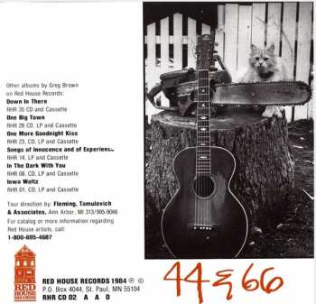 CD Greg Brown: 44 & 66