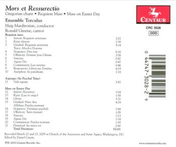 CD Gregorian: Mors Et Resurrectio (Gregorian Chant / Requiem Mass / Mass On Easter Day)