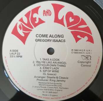 LP Gregory Isaacs: Come Along
