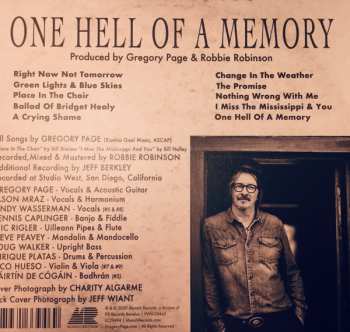 CD Gregory Page: One Hell Of A Memory