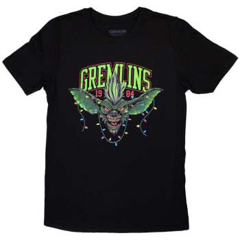Merch Gremlins: Gremlins Unisex T-shirt: Stripe 1984 Xmas Lights (small) S