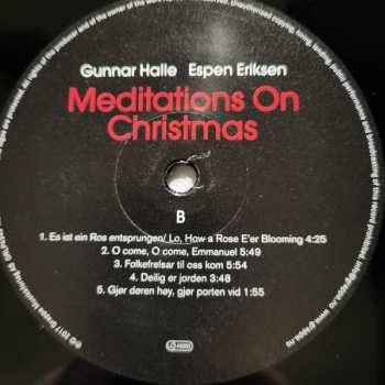 LP Gunnar Halle: Meditations On Christmas