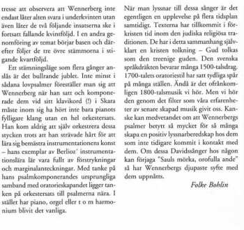 CD Malmö Kammarkör: Ur Davids Psalmer = A Selection From The Psalms Of David