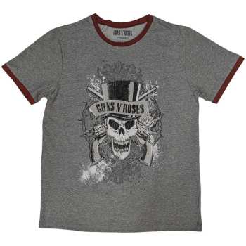Merch Guns N' Roses: Ringer Tričko Faded Skull