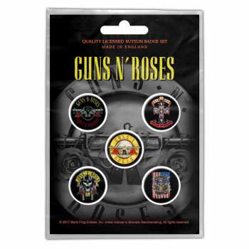 Merch Guns N' Roses: Súprava Odznakov Bullet Logo Guns N' Roses 