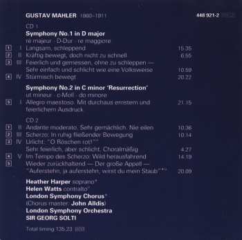 2CD The London Symphony Orchestra: Symphonies N° 1 & 2