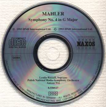 CD Gustav Mahler: Symphony No.4 In G Major