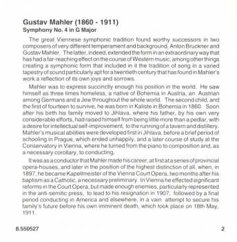 CD Gustav Mahler: Symphony No.4 In G Major