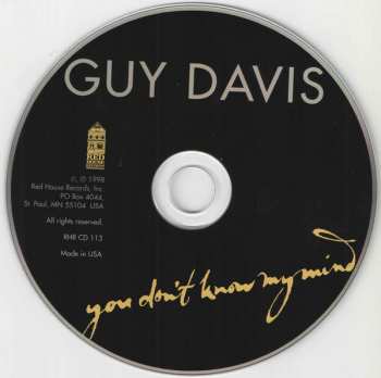 CD Guy Davis: You Don't Know My Mind