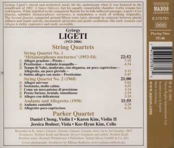 CD György Ligeti: String Quartets Nos. 1 And 2 • Andante And Allegretto