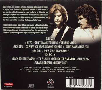 2CD Daryl Hall & John Oates: Live In Pittsburgh 1978