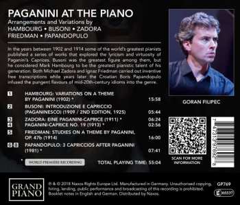 CD Ignaz Friedman: Paganini At The Piano - Arrangements & Variations 