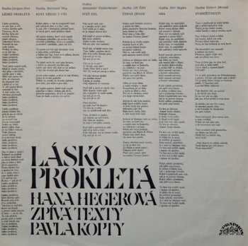 LP Hana Hegerová: Lásko Prokletá (Hana Hegerová Zpívá Texty Pavla Kopty)