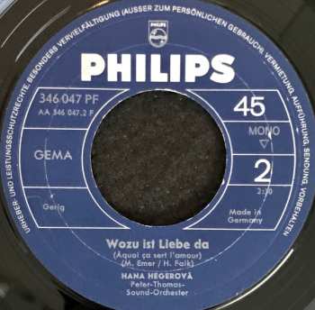 SP Hana Hegerová: Meine Stadt (Die Moldau) / Wozu Ist Liebe Da 