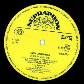 LP Hana Zagorová: Oheň V Duši Mé