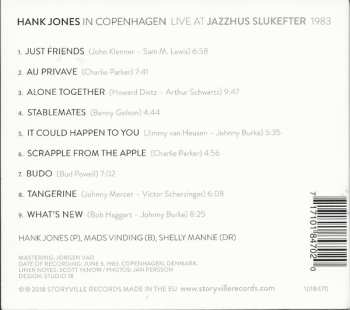 CD Hank Jones: In Copenhagen - Live At Jazzhus Slukefter 1983