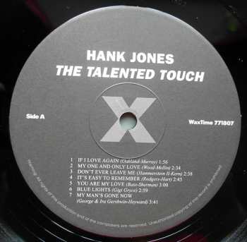 LP Hank Jones: The Talented Touch LTD