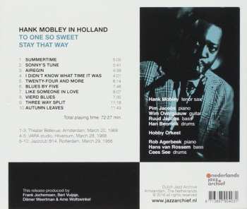 CD Hank Mobley: To One So Sweet Stay That Way - Hank Mobley in Holland
