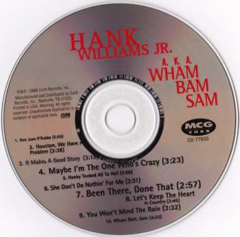 CD Hank Williams Jr.: A.K.A. Wham Bam Sam