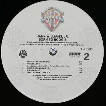 LP Hank Williams Jr.: Born To Boogie