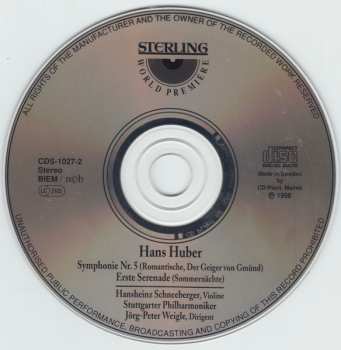 CD Stuttgarter Philharmoniker: Symphonie Nr. 5 (Romantische, Der Geiger Von Gmünd) / Erste Serenade (Sommernächte)