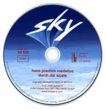 CD Hans-Joachim Roedelius: Durch Die Wüste