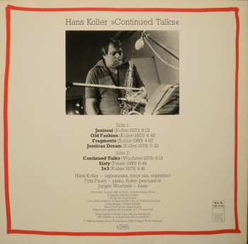 LP Hans Koller: Continued Talks