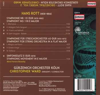 CD Gürzenich-Orchester Kölner Philharmoniker: Orchestral Works ∙ Vol. 2 (Symphony No. 1 ∙ Symphony For Strings ∙ Symphonic Movement)