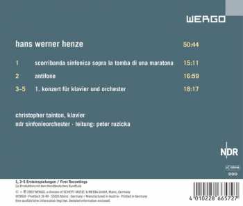 CD Hans Werner Henze: Scorribanda Sinfonica, Sopra La Tomba Di Una Maratona, Antifone, 1. Konzert Für Klavier Und Orchester