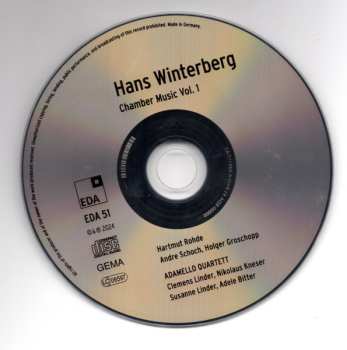 CD Hans Winterberg: Chamber Music Vol. 1: String Quartet N. 1 | Cello Sonata | Violin Sonata | Suites For Trumpet And Piano And Viola And Piano