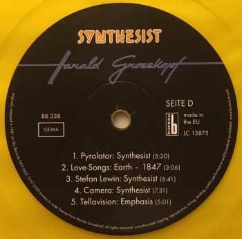 2LP Harald Grosskopf: Synthesist DLX | LTD | NUM | CLR
