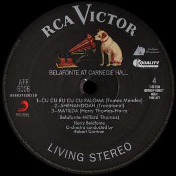 2LP Harry Belafonte: Belafonte At Carnegie Hall: The Complete Concert