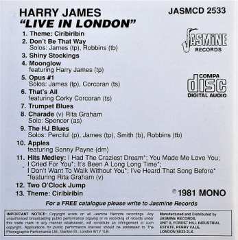 CD Harry James: Harry James Live