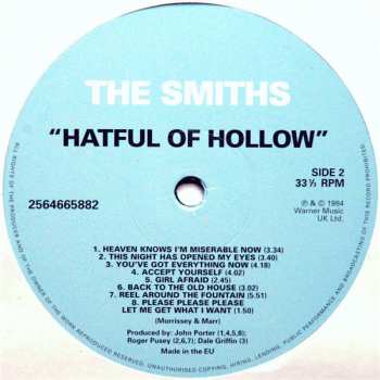 LP The Smiths: Hatful Of Hollow