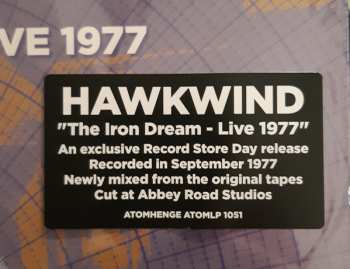 LP Hawkwind: The Iron Dream - Live 1977 CLR