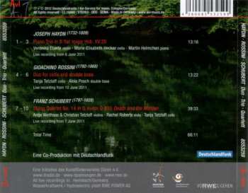 CD Franz Schubert: Duo • Trio • Quartet: Trio No. 20 • Duo • Death And The Maiden / Der Tod Und Das Mädchen
