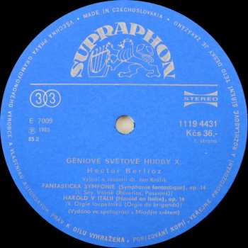 2LP Hector Berlioz: Géniové Světové Hudby X.